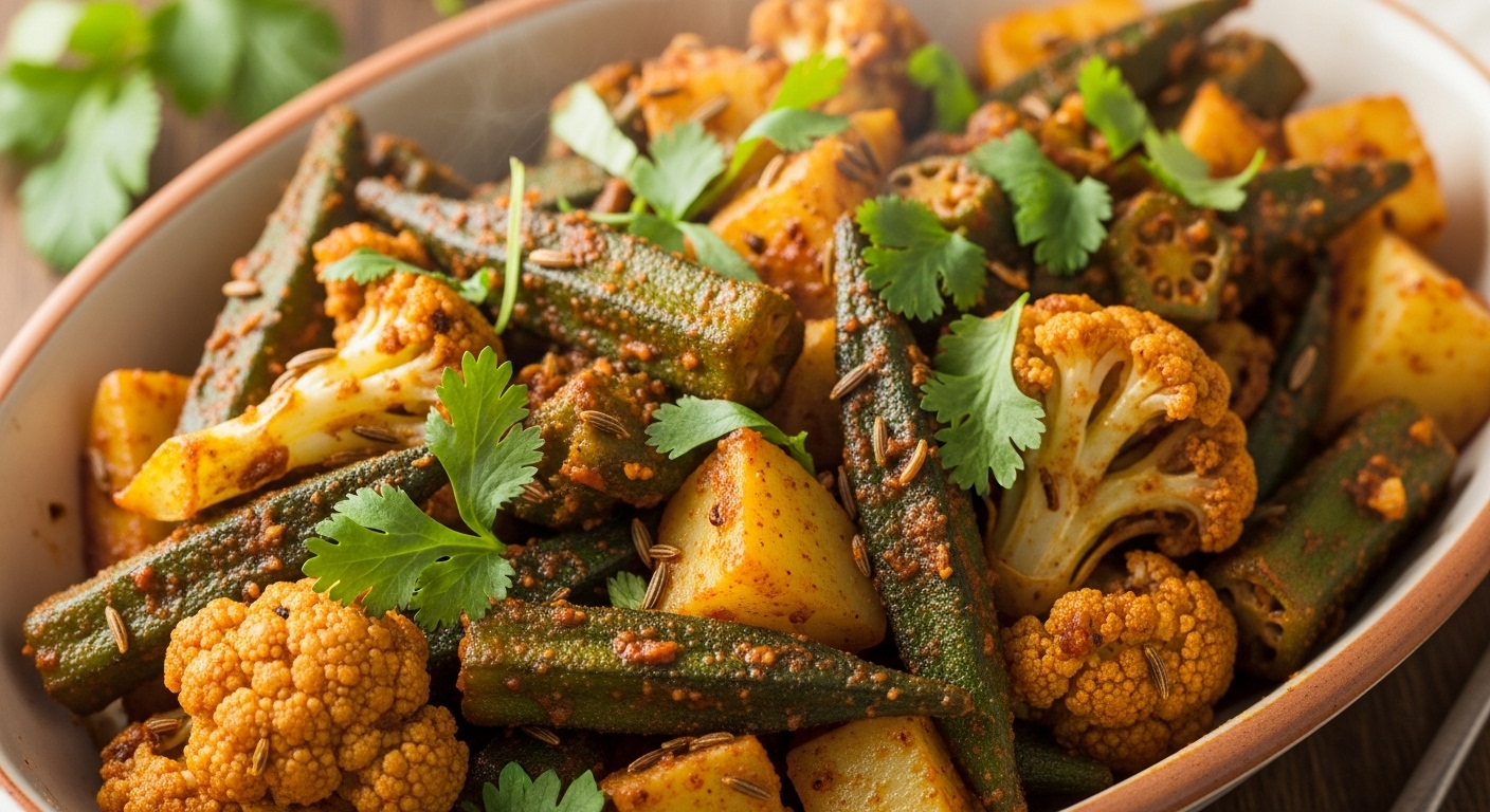 Bhindi Masala with Coriander Cumin